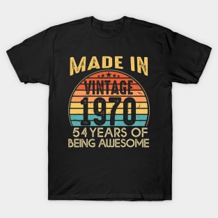 T4691970 Vintage 1970 54 Years Old Being Awesome T-Shirt